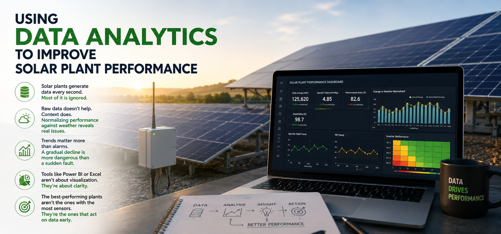 Using Data Analytics to Improve Solar Plant Performance